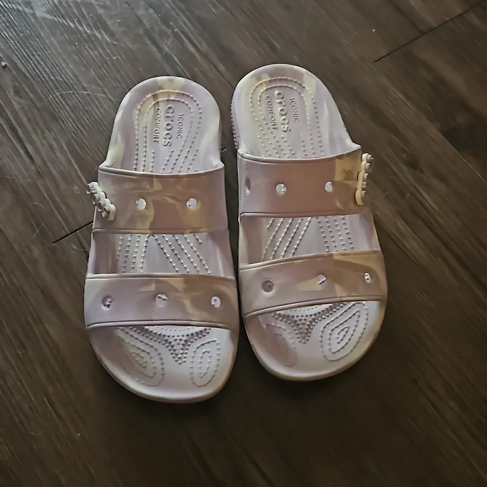 Crocs Unisex-Adult Classic Two-Strap Slide Sandals - Picture 1 of 5